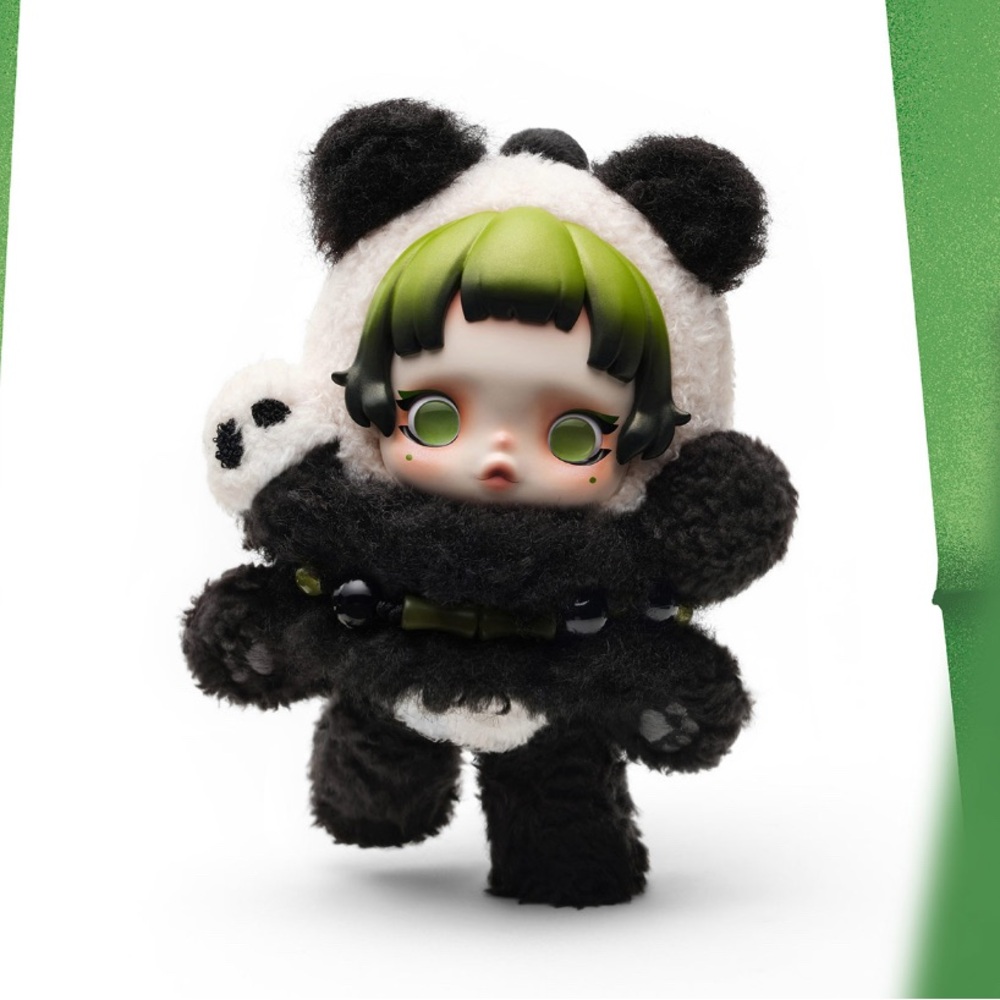 POPMART SKULLPANDA lazy Panda Plush Doll Pendant NEW - Picture 4 of 8